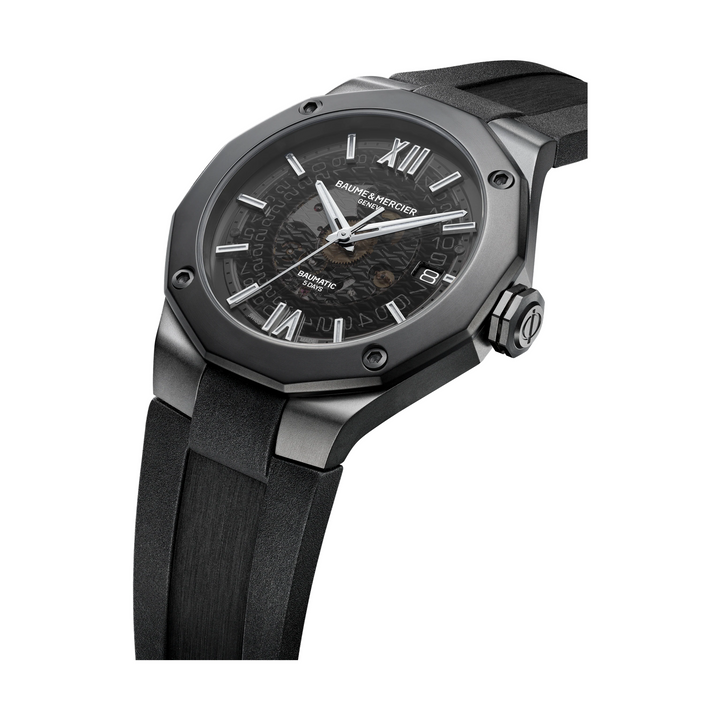 Baume &amp; Mercier Riviera 10617 Automatic Black Rubber Men&