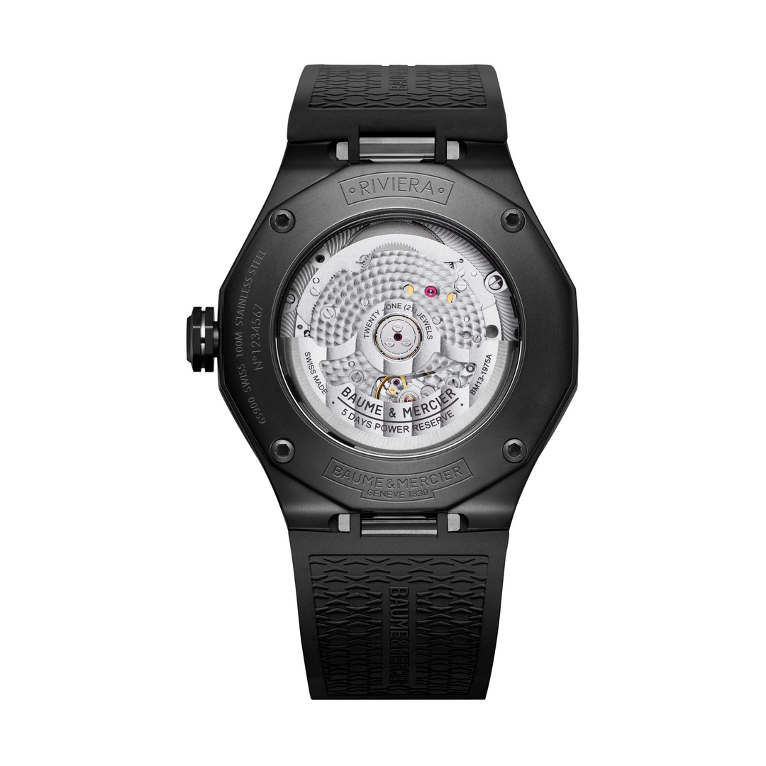 Baume &amp; Mercier Riviera 10617 Automatic Black Rubber Men&