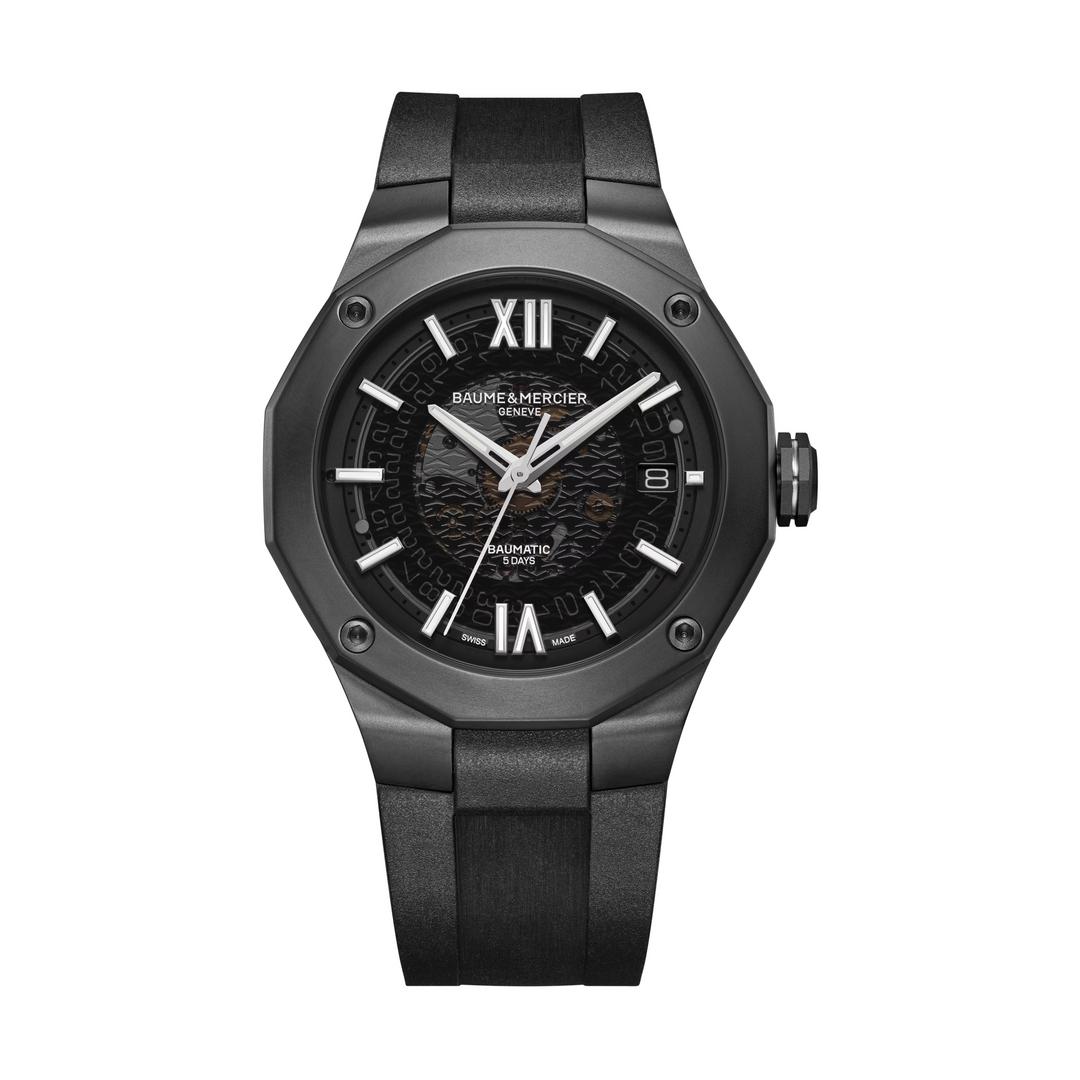 Baume &amp; Mercier Riviera 10617 Automatic Black Rubber Men&