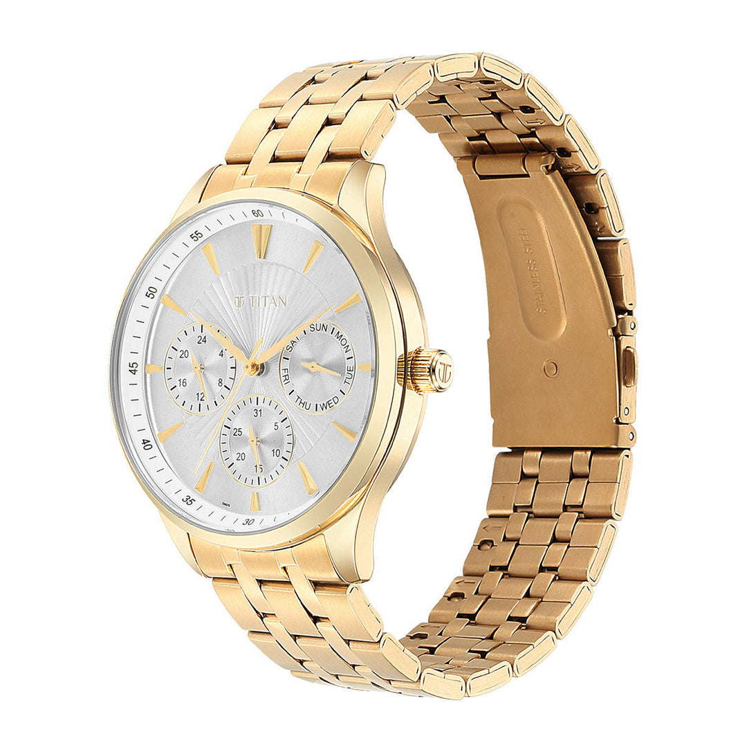 Titan Opulent III Green Dial Multifunction Watch 90127YM04 / NR90127YM04