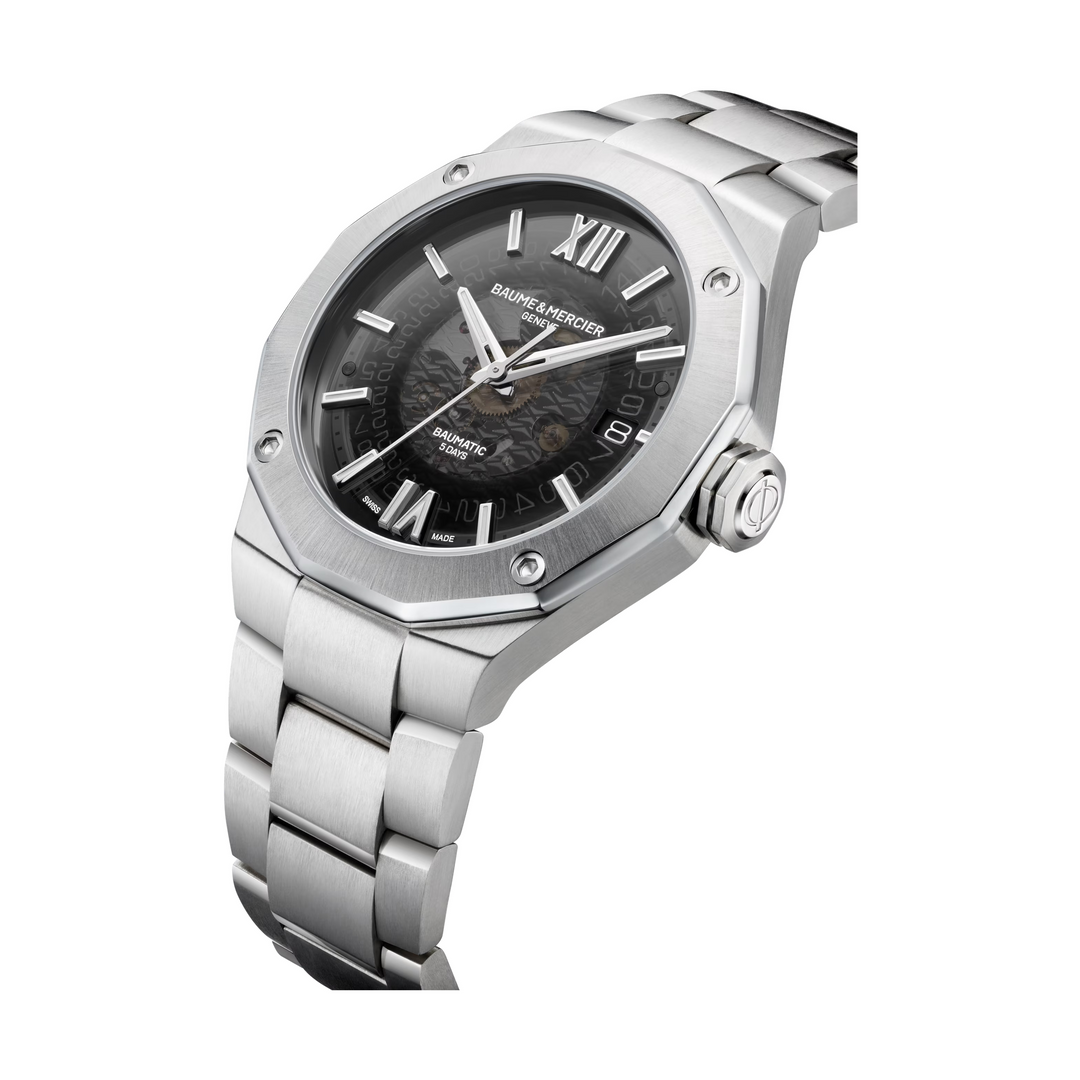 Baume Mercier Riviera 10702 Automatic 42MM Grey Dial Watch