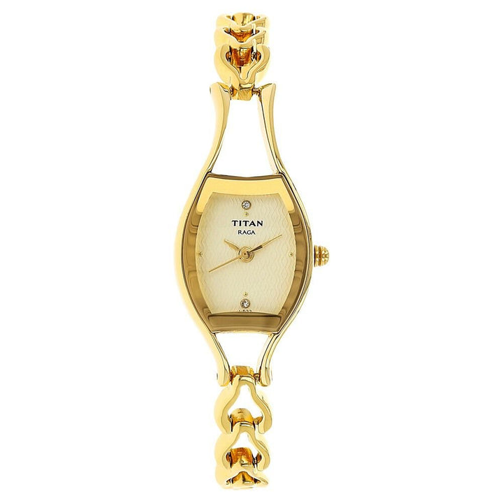 Titan Raga Champagne Dial Women Watch With Metal Strap - The Watch Factory ®