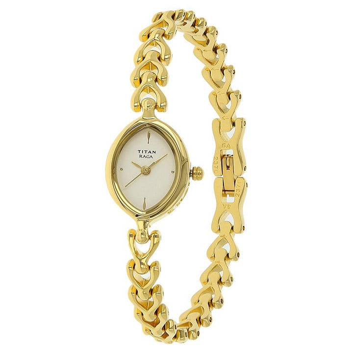 Titan Raga White Dial Women Watch With Metal Strap - The Watch Factory ®