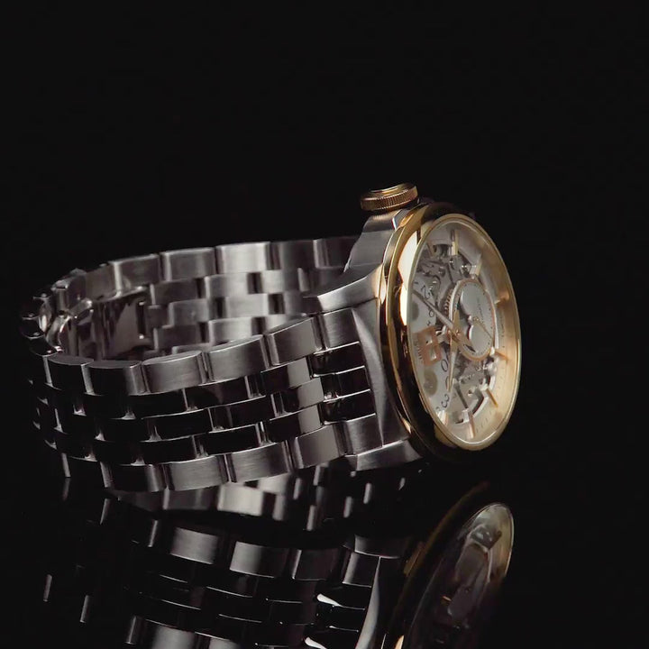 Earnshaw Hansom Grande Date 24 Hour Display Automatic Yellow Gold