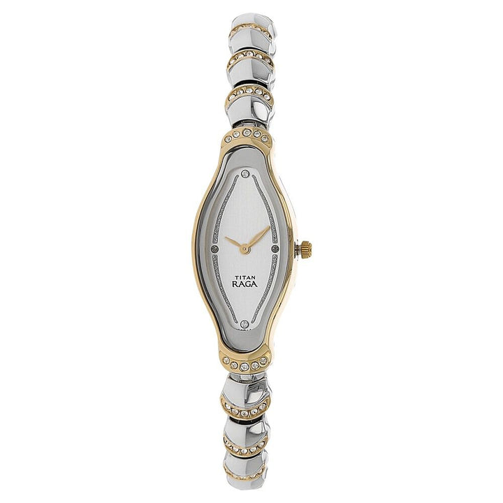 Titan Raga White Dial Women Watch With Metal Strap NS2395BM01