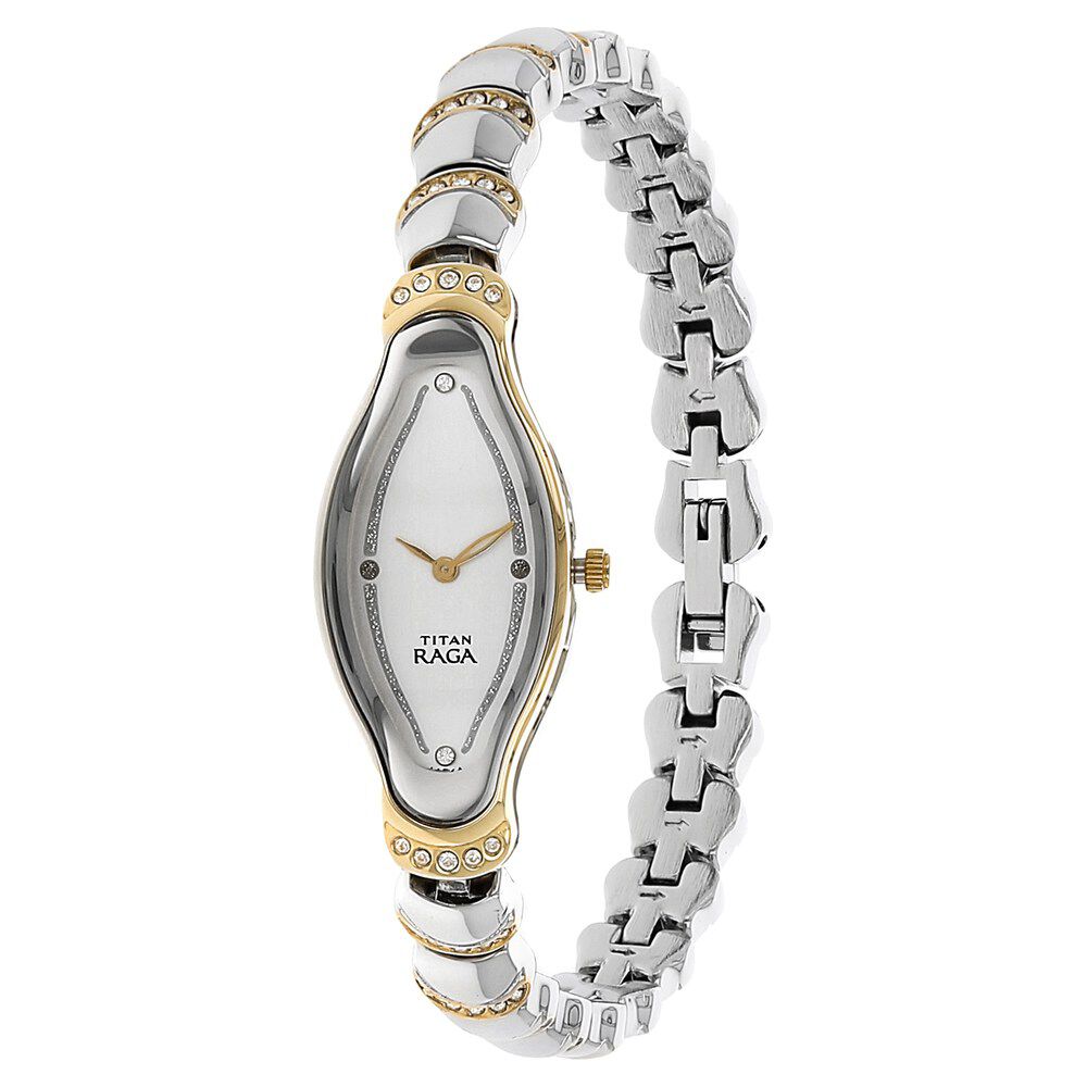Titan Raga White Dial Women Watch With Metal Strap NS2395BM01