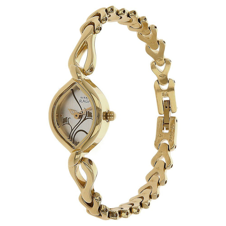 Titan Raga Flora Silver Dial Analog Metal Strap watch for Women NS2455YM01