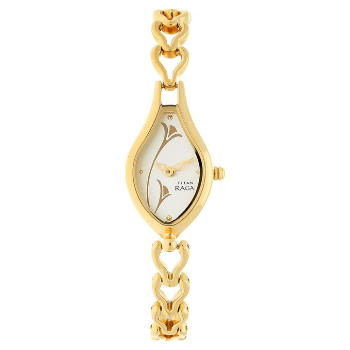 Titan Raga White Dial Women Watch With Metal Strap NS2457YM01