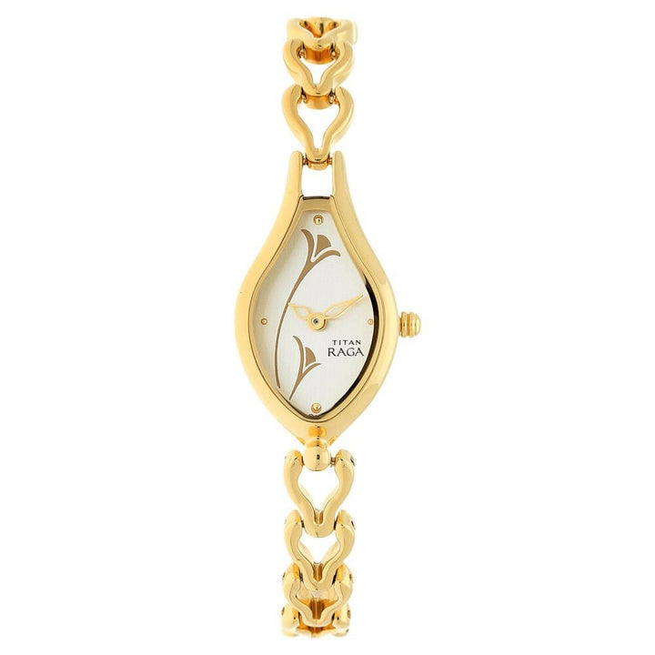 Titan Raga White Dial Women Watch With Metal Strap - The Watch Factory ®