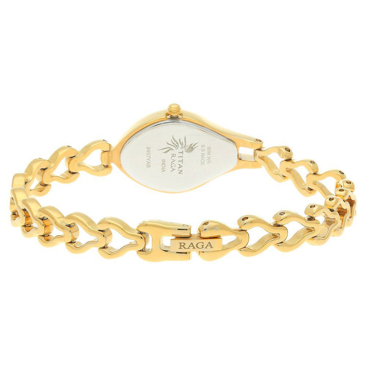 Titan Raga White Dial Women Watch With Metal Strap NS2457YM01