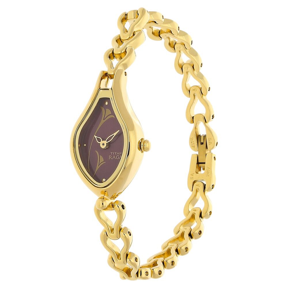 Titan Raga Flora Purple Dial Analog Metal Strap Watch for Women NS2457YM03