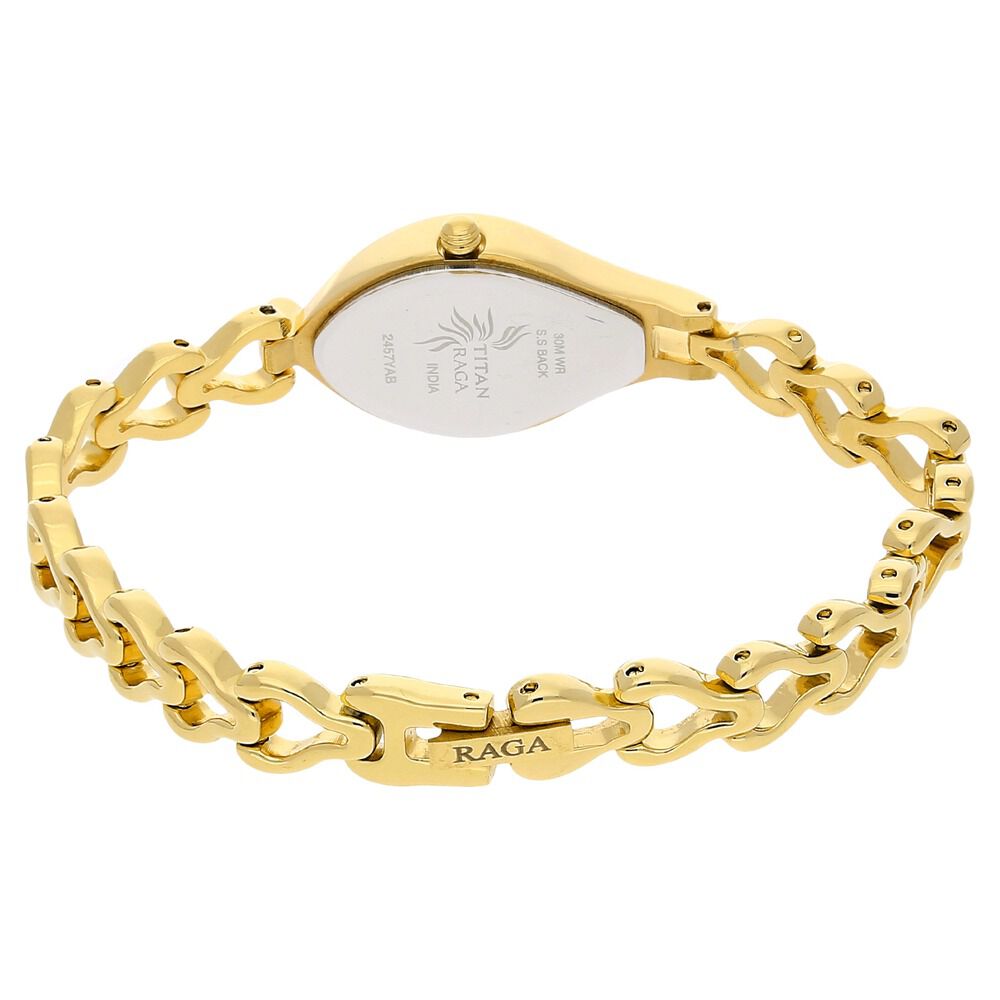 Titan Raga Flora Purple Dial Analog Metal Strap Watch for Women NS2457YM03