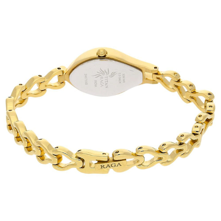 Titan Raga Flora Purple Dial Analog Metal Strap Watch for Women NS2457YM03