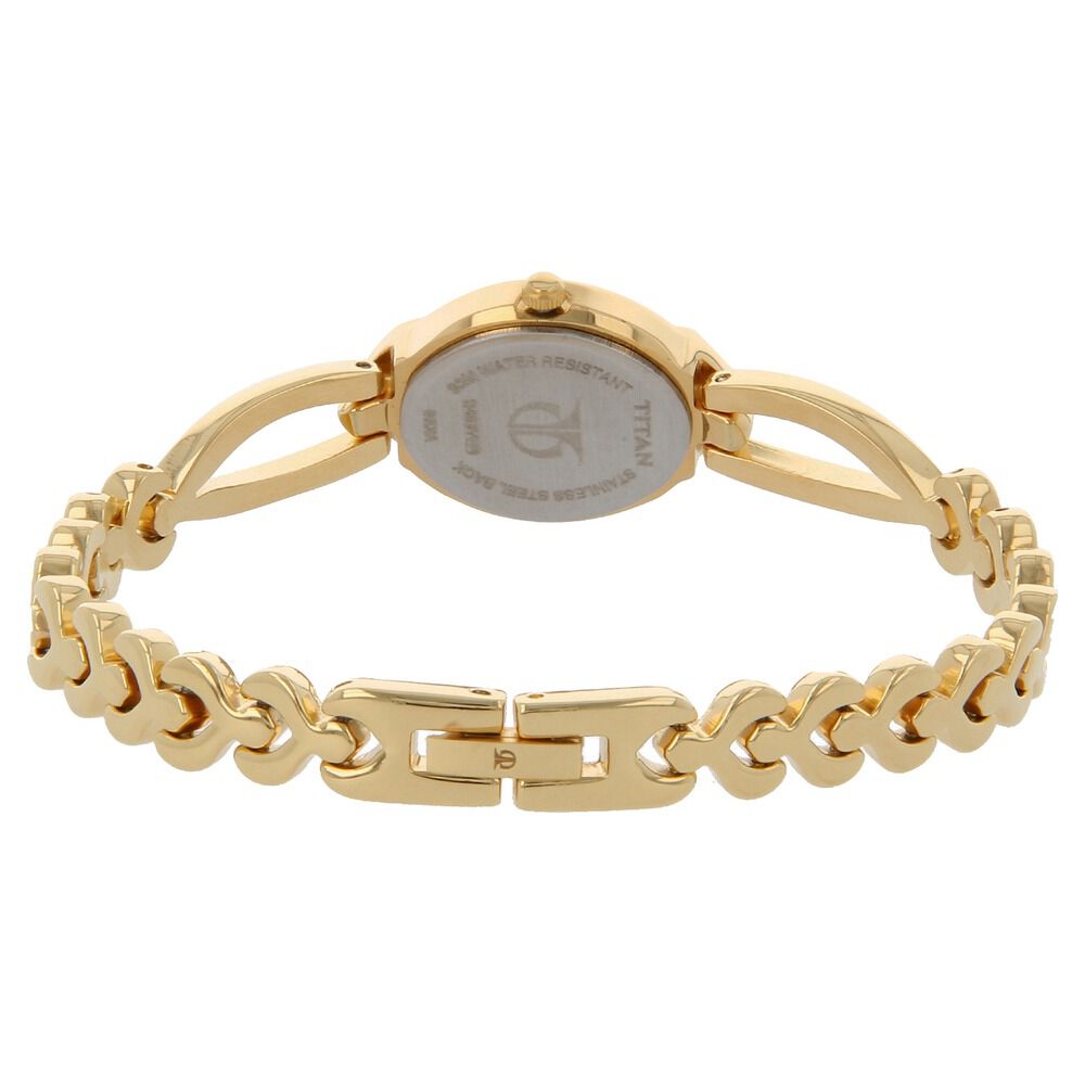 Titan Quartz Analog White Dial Metal Strap Watch for Women - The Watch Factory ®