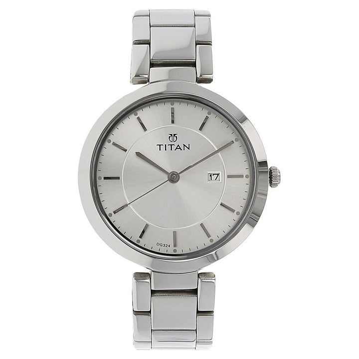 Titan Workwear Silver Dial Women Watch With Stainless Steel Strap - The Watch Factory ®