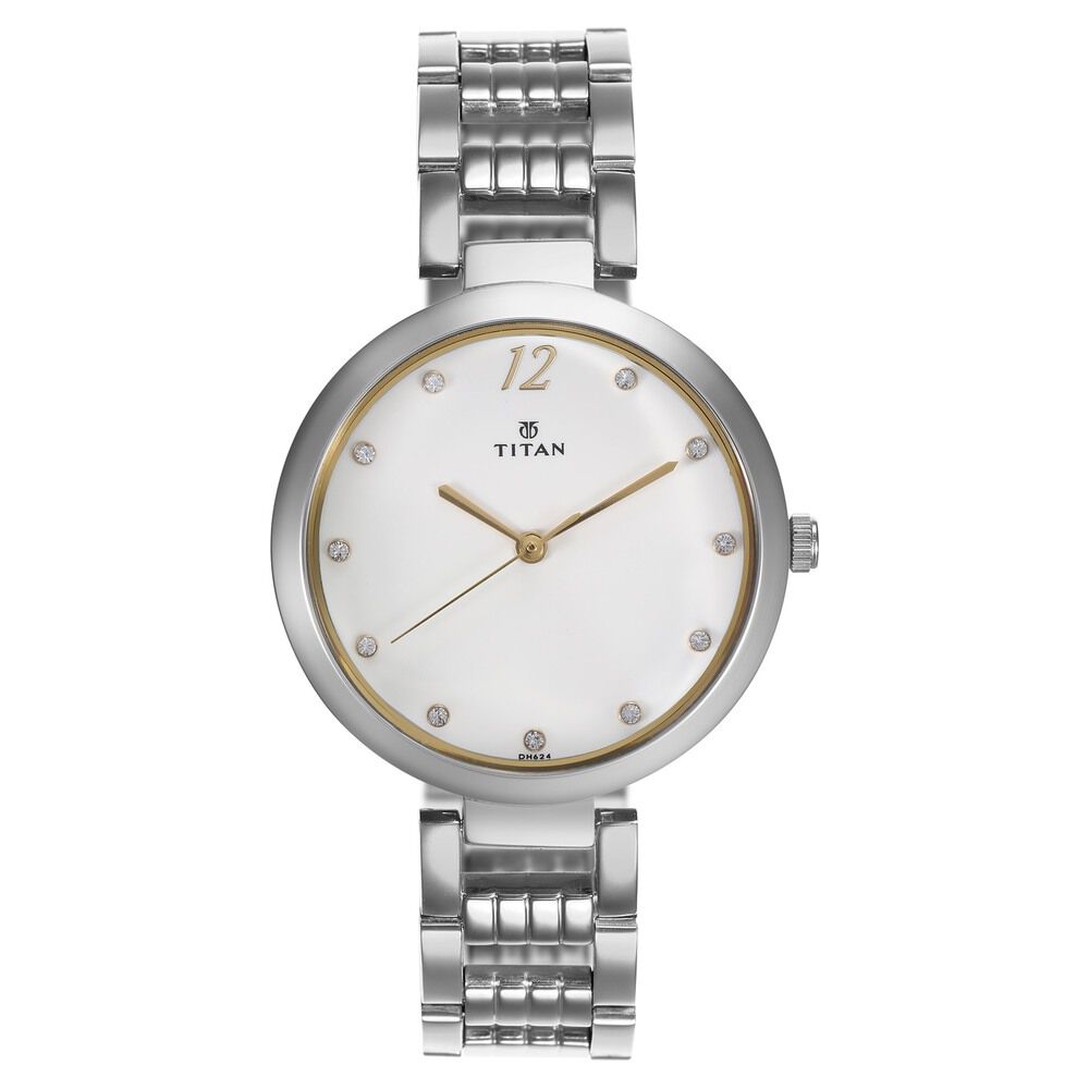 Titan Sparkle White Dial Analog Stainless Steel Strap watch for Women - The Watch Factory ®