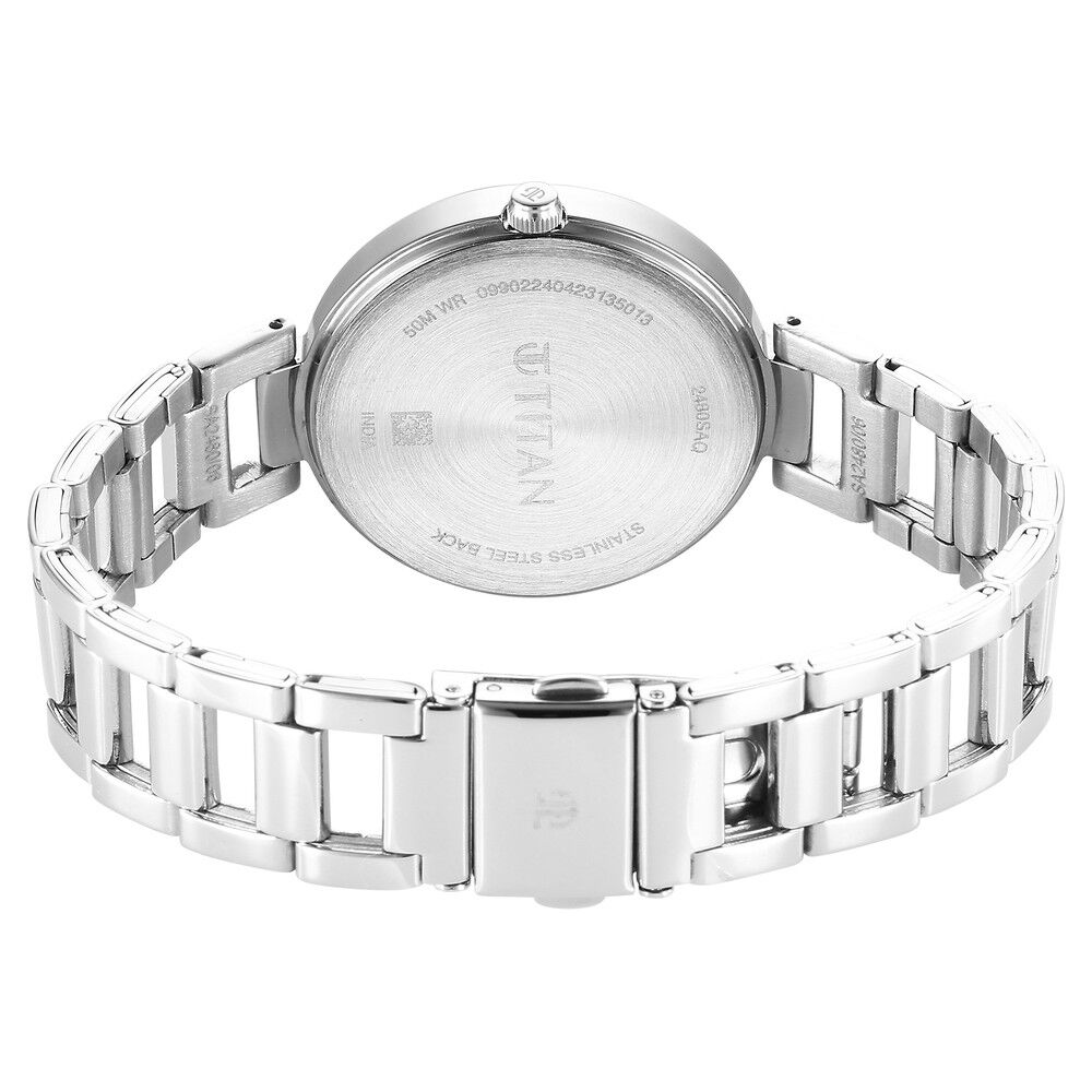 Titan Workwear Quartz Analog Silver Dial Silver Stainless Steel Strap Watch for Women - The Watch Factory ®