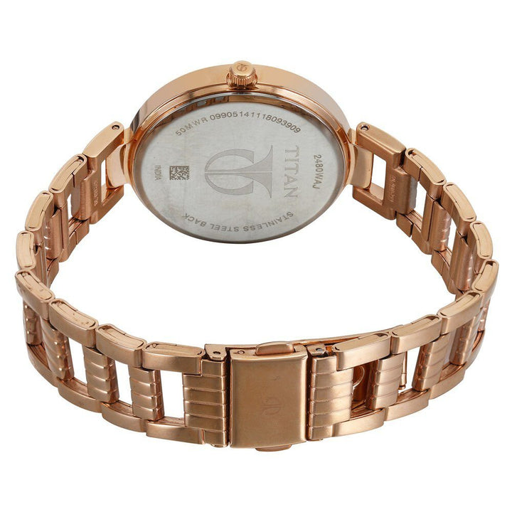 Titan Sparkle Purple Dial Analog Stainless Steel Strap Watch for Women - The Watch Factory ®