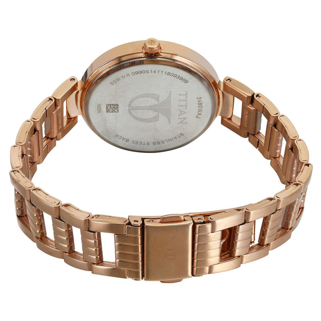 Titan Purple Sparkle 2480WM02 Purple Dial Women&
