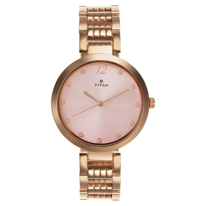 Titan Purple Sparkle 2480WM03 Pink Dial Women&