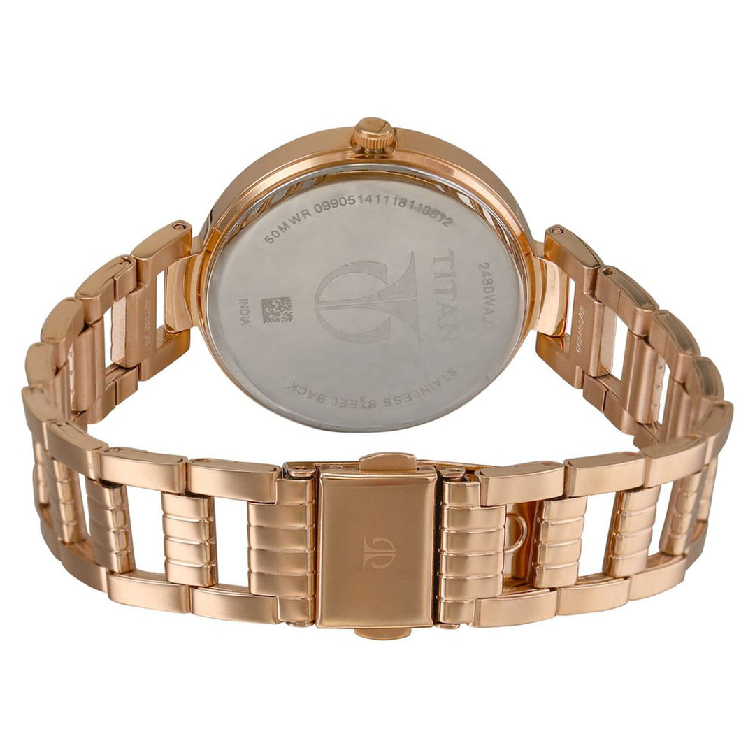 Titan Purple Sparkle 2480WM03 Pink Dial Women&