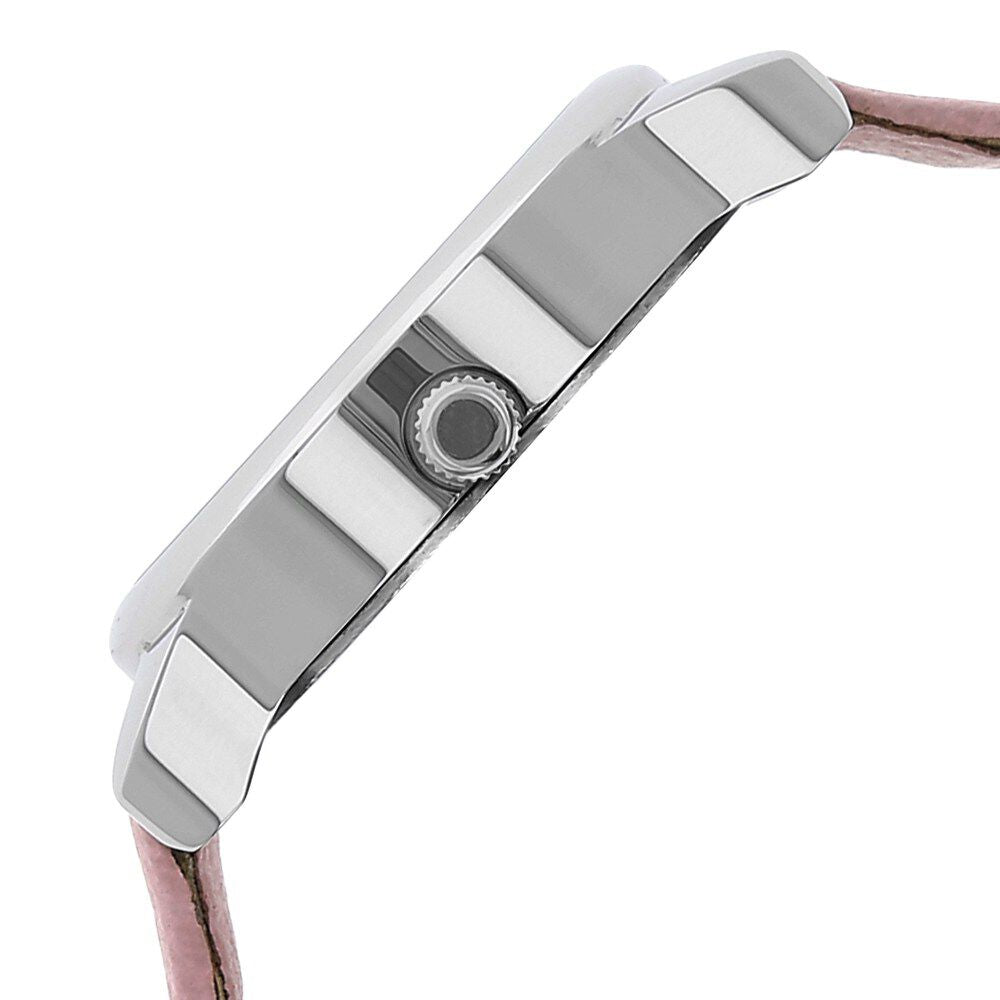 Titan Quartz Analog Silver Dial Leather Strap Watch for Women NS2481SL01