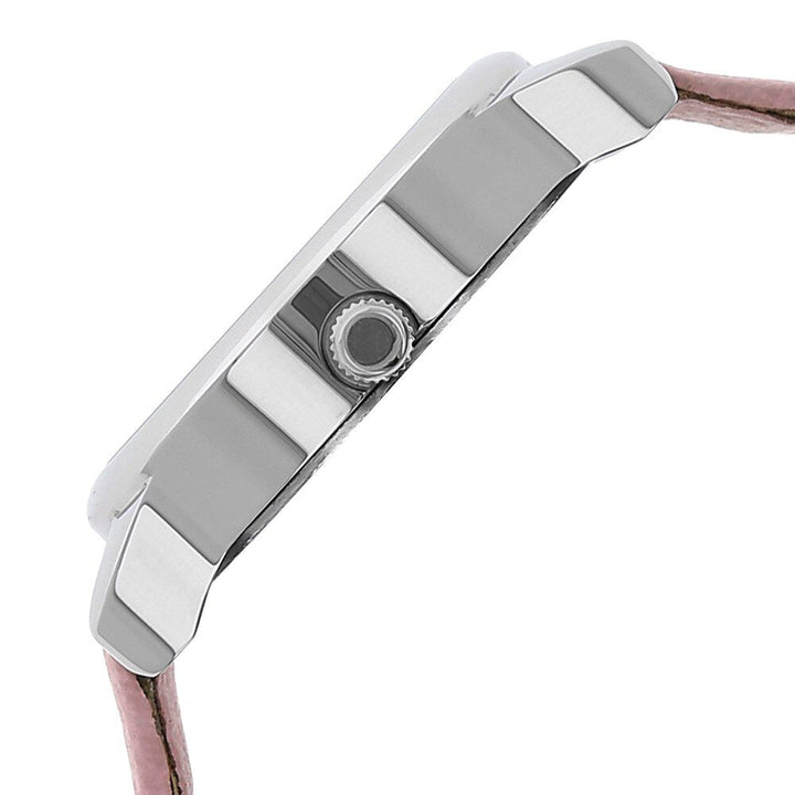 Titan Quartz Analog Silver Dial Leather Strap Watch for Women NS2481SL01