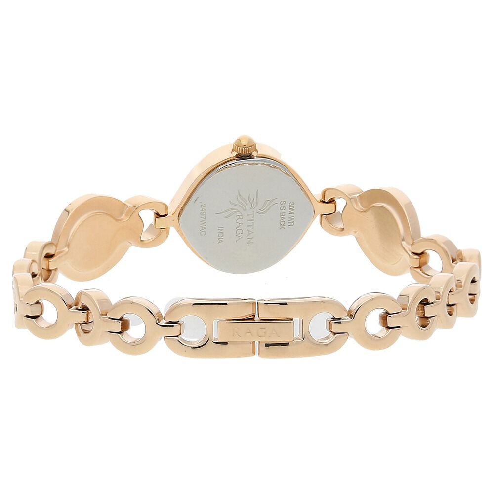 Titan Raga Pink Dial Analog Metal Strap watch for Women NS2497WM01