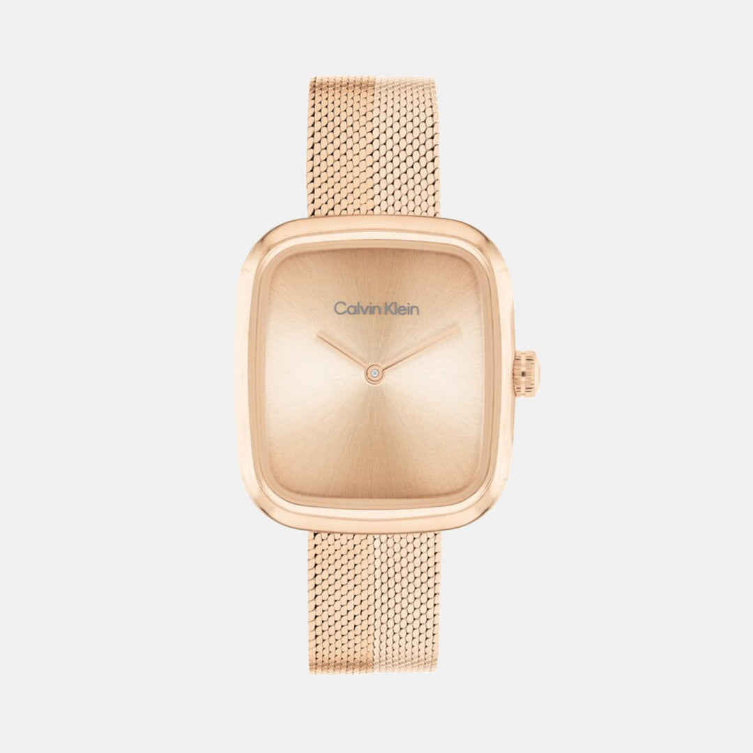 Calvin Klein 25100101 Rose Gold Dial Women&