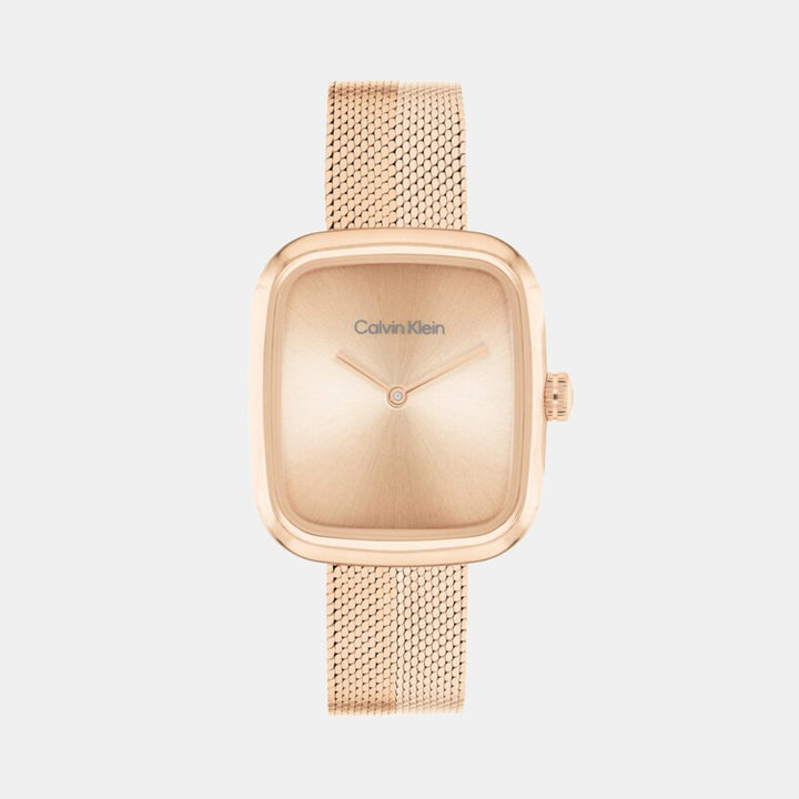 Calvin Klein 25100101 Rose Gold Dial Women&