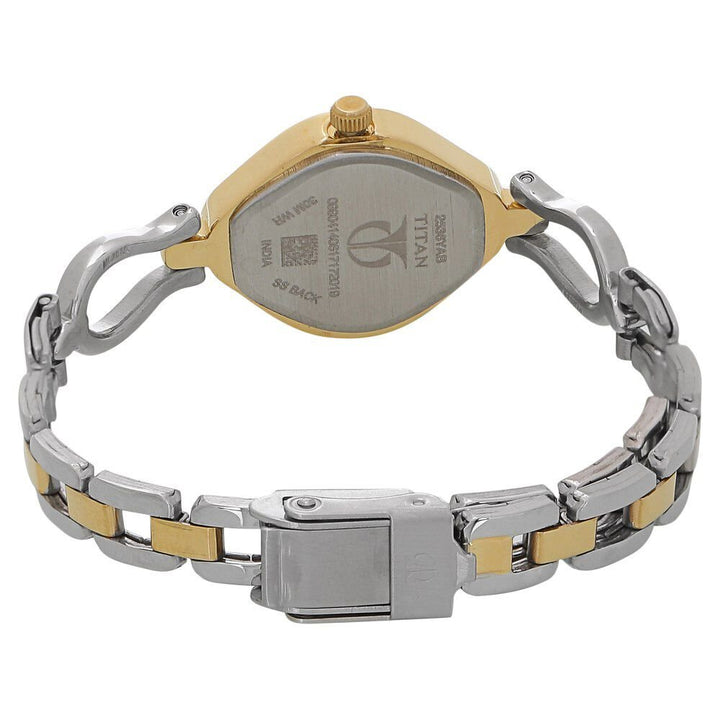 Titan Quartz Analog White Dial Stainless Steel Strap Watch for Women - The Watch Factory ®