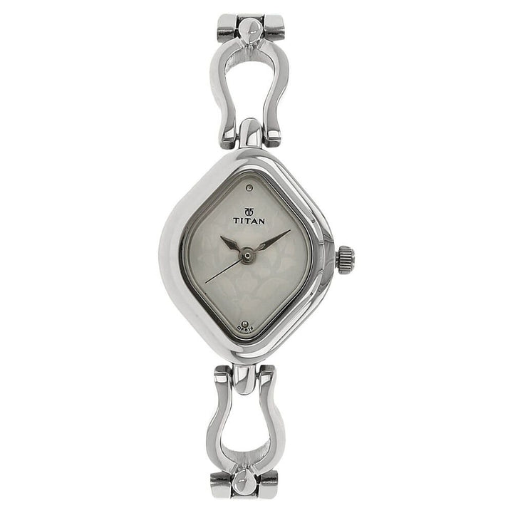 Titan Quartz Analog Silver Dial Stainless Steel Strap Watch for Women - The Watch Factory ®