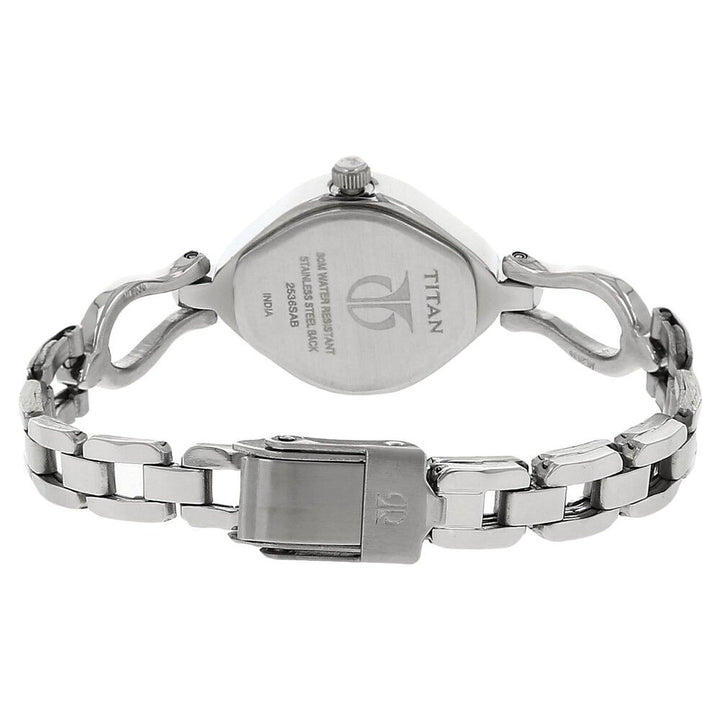Titan Quartz Analog Silver Dial Stainless Steel Strap Watch for Women - The Watch Factory ®