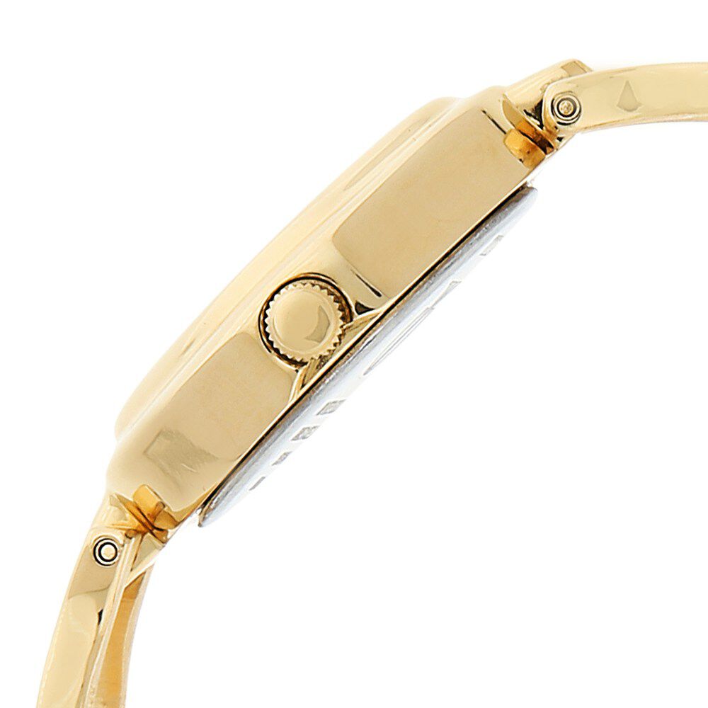 Titan Quartz Analog Champagne Dial Stainless Steel Strap Watch for Women NS2536YM03