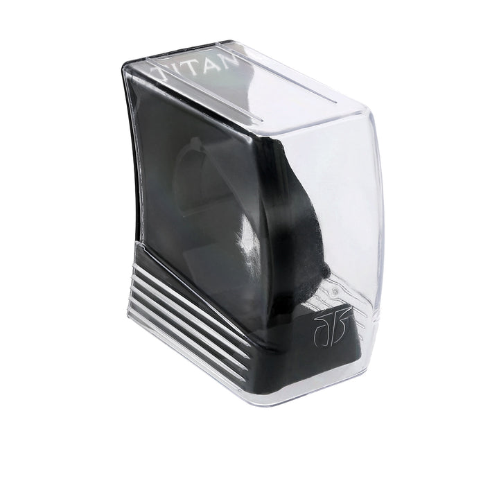 Titan Quartz Analog Champagne Dial Stainless Steel Strap Watch for Women NS2536YM03