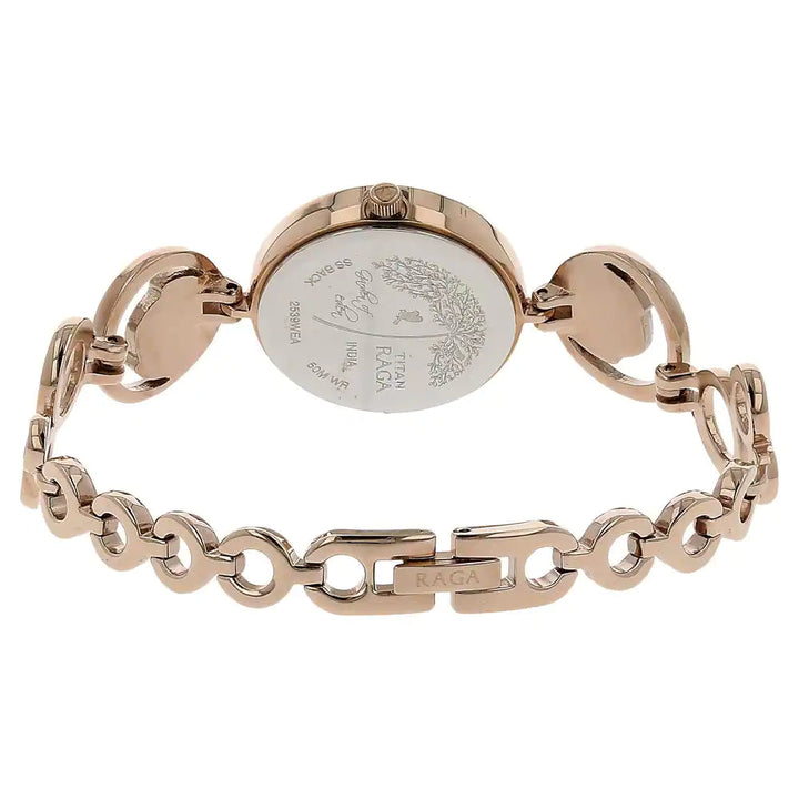 TITAN Raga Garden of Eden Mother of Pearl Metal Strap Watch NS2539KM01