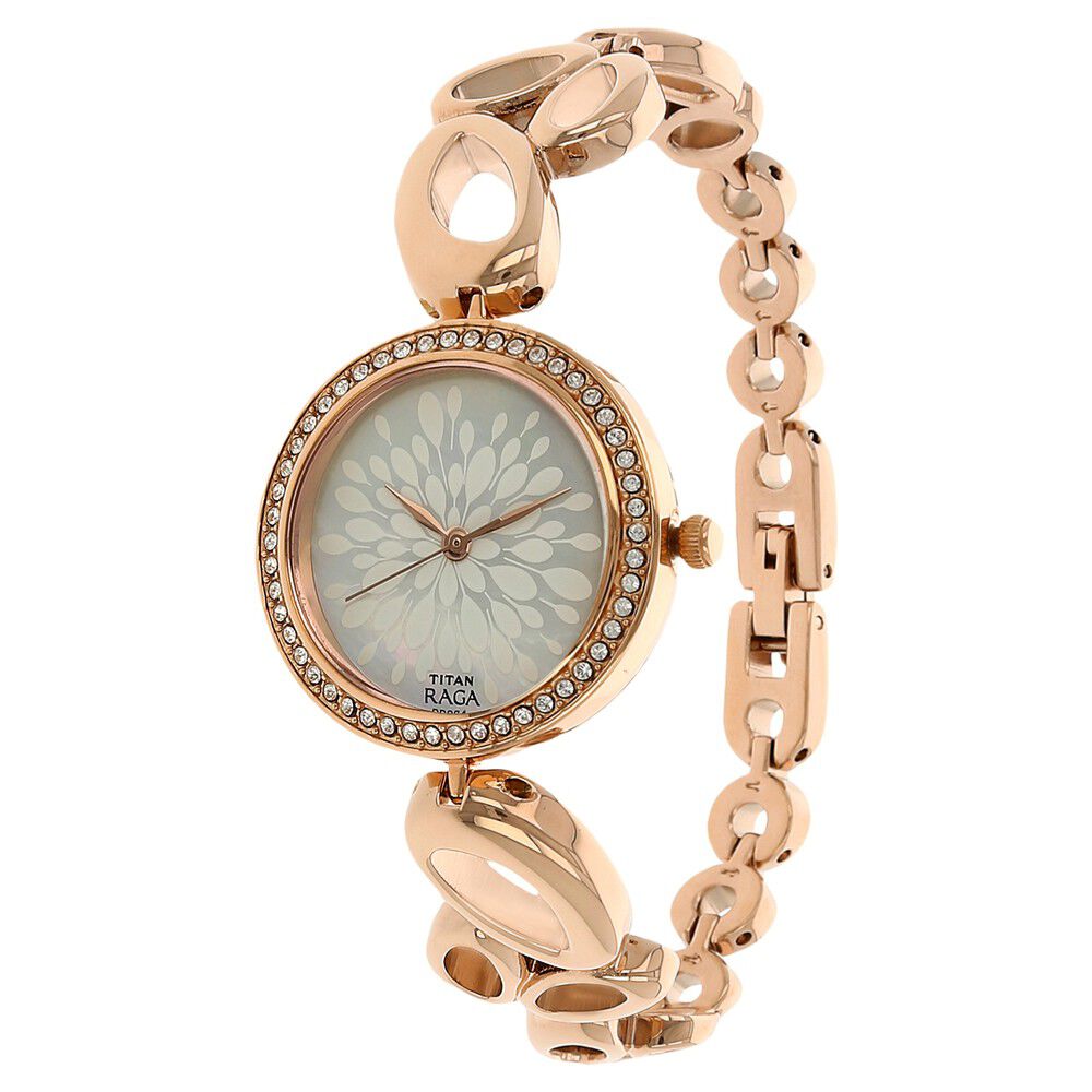 Titan Raga Garden of Eden Mother of Pearl Dial Analog Metal Strap watch for Women NS2539WM01