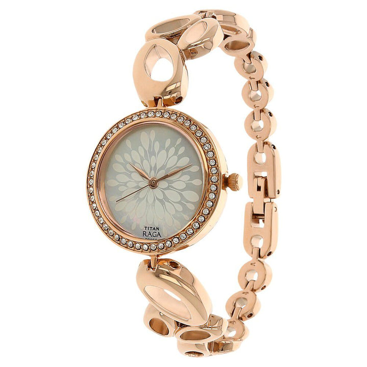 Titan Raga Garden of Eden Mother of Pearl Dial Analog Metal Strap watch for Women NS2539WM01