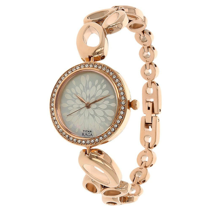 Titan Raga Garden of Eden Mother of Pearl Dial Analog Metal Strap watch for Women - The Watch Factory ®