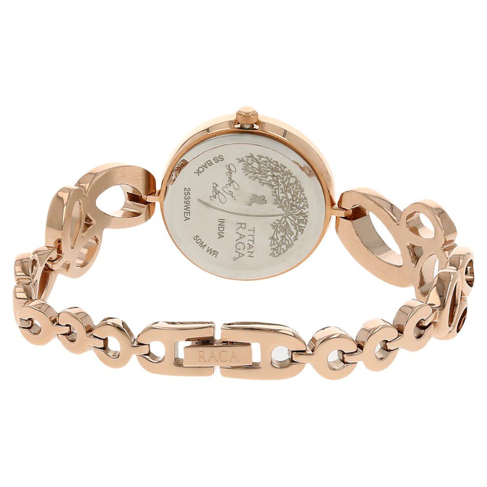 Titan Raga Garden of Eden Mother of Pearl Dial Analog Metal Strap watch for Women NS2539WM01