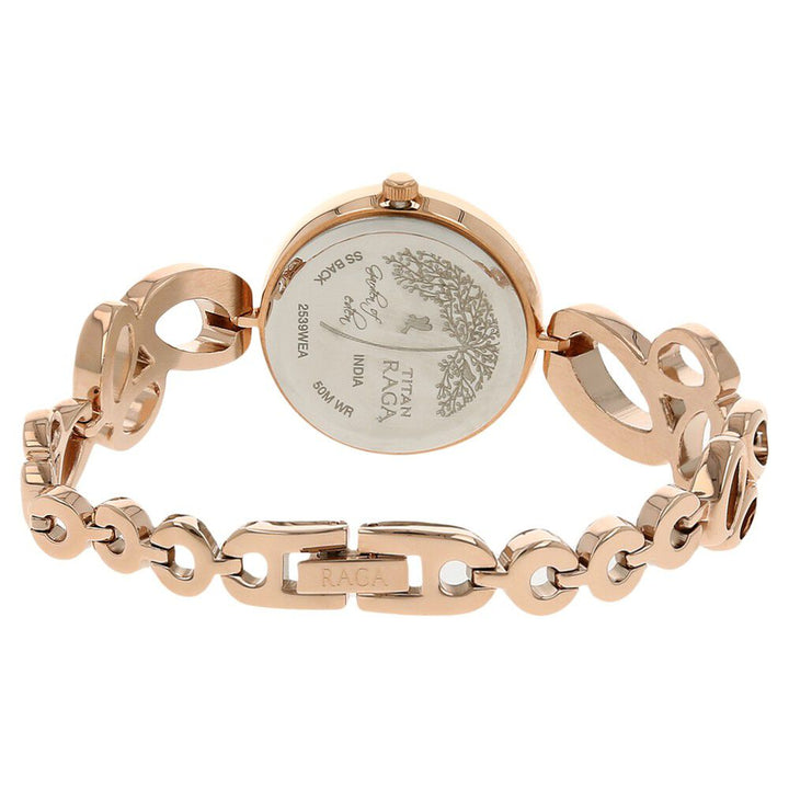 Titan Raga Garden of Eden Mother of Pearl Dial Analog Metal Strap watch for Women NS2539WM01
