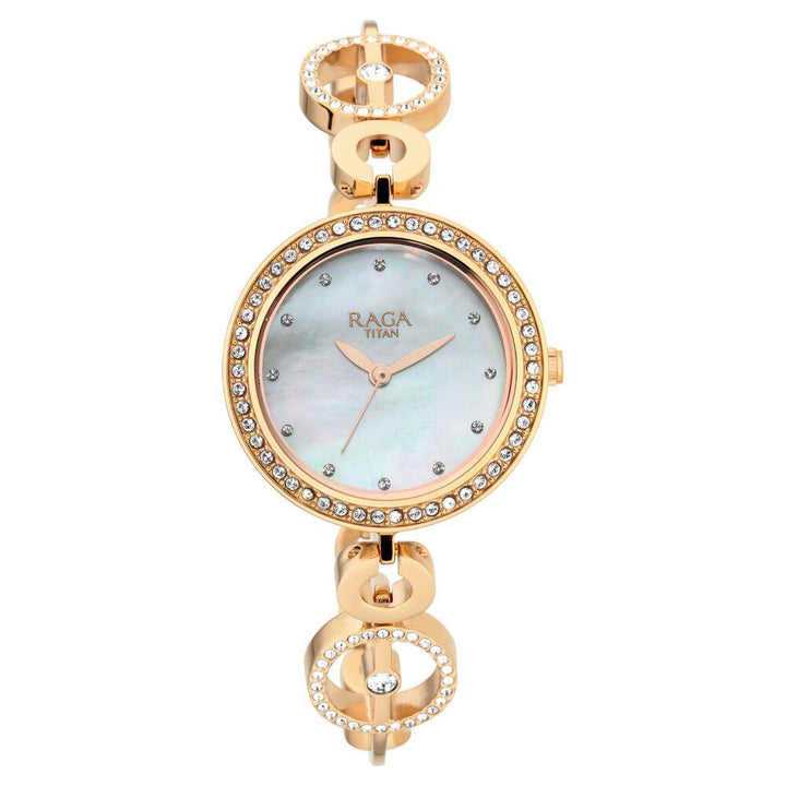 Titan Raga Mother of Pearl Dial Women Watch With Metal Strap NS2539WM03