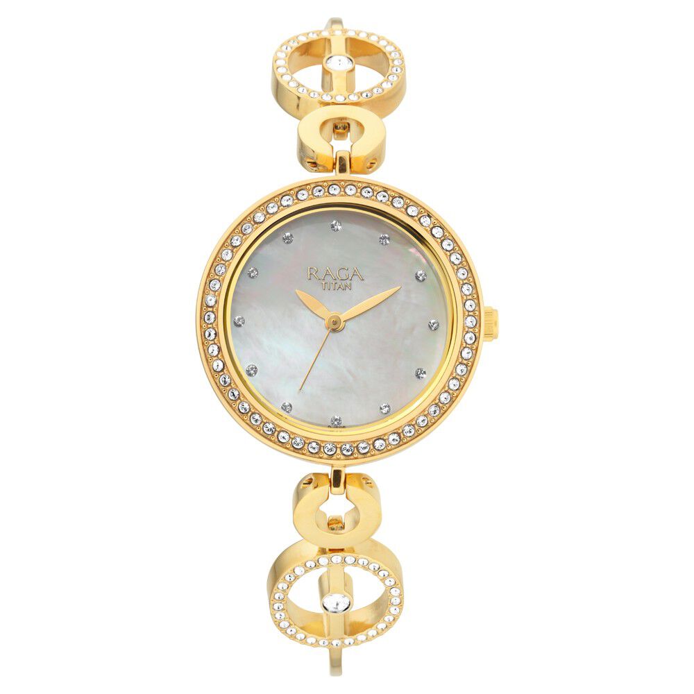 Titan Raga Mother of Pearl Dial Women Watch With Metal Strap NS2539YM02