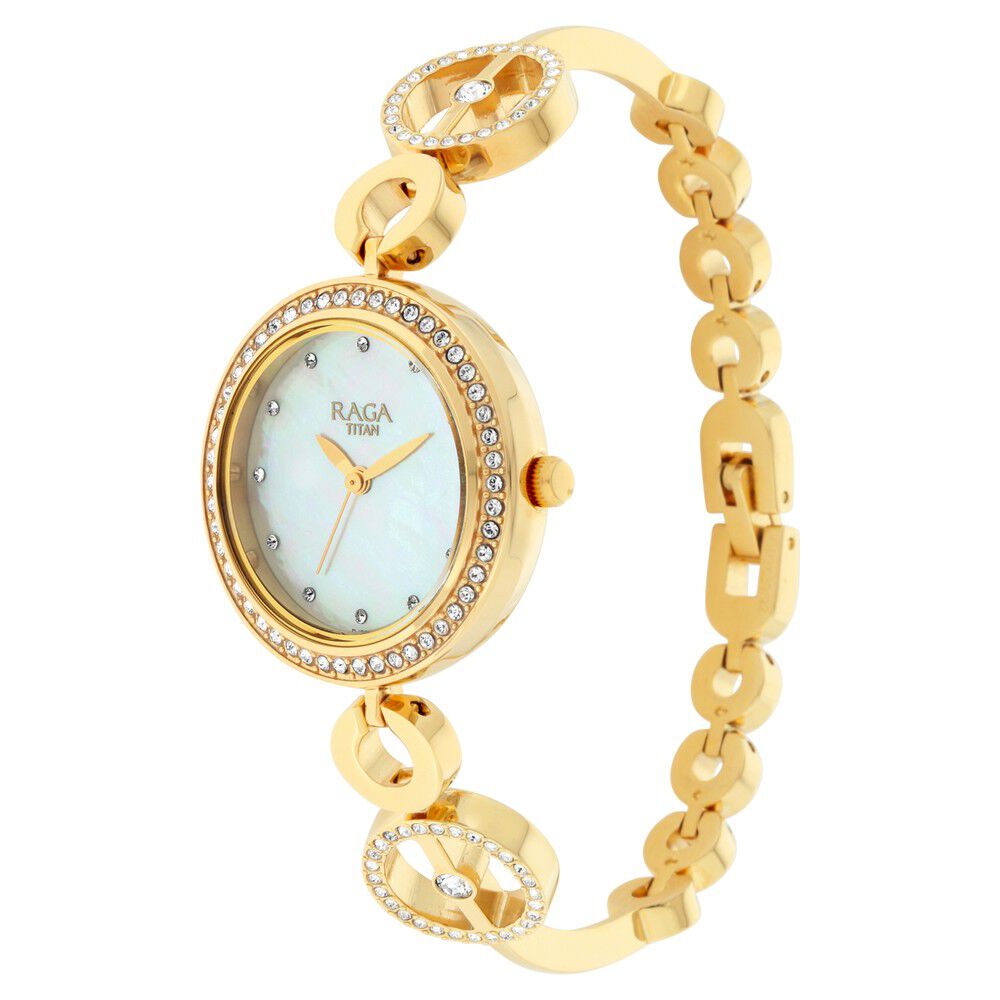 Titan Raga Mother of Pearl Dial Women Watch With Metal Strap NS2539YM02