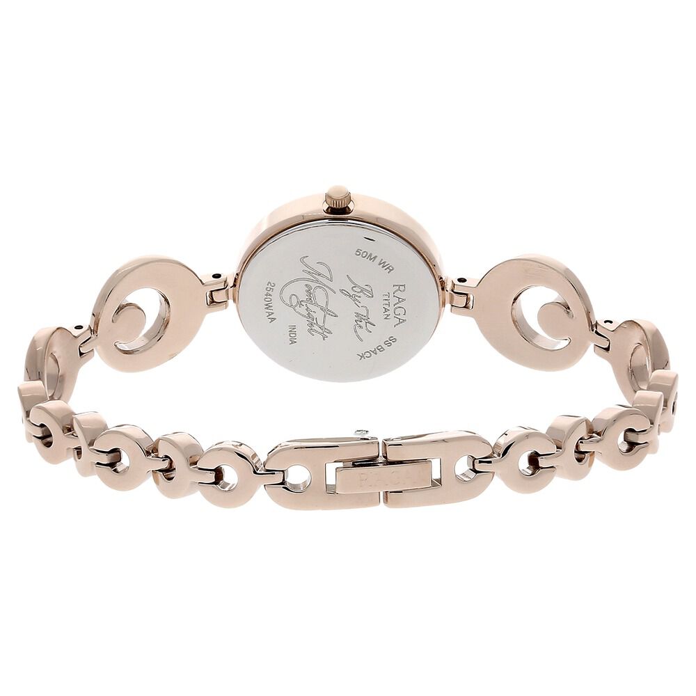 Titan Raga Moonlight Mother of Pearl Dial Women Watch With Metal Strap NS2540WM03