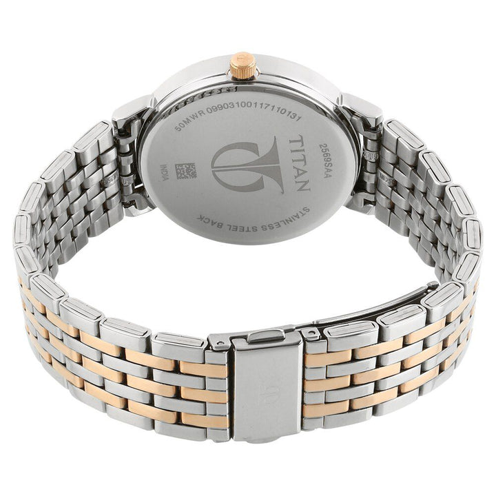 Titan Workwear Rose Gold Dial Women Watch With Stainless Steel Strap NR2569KM02