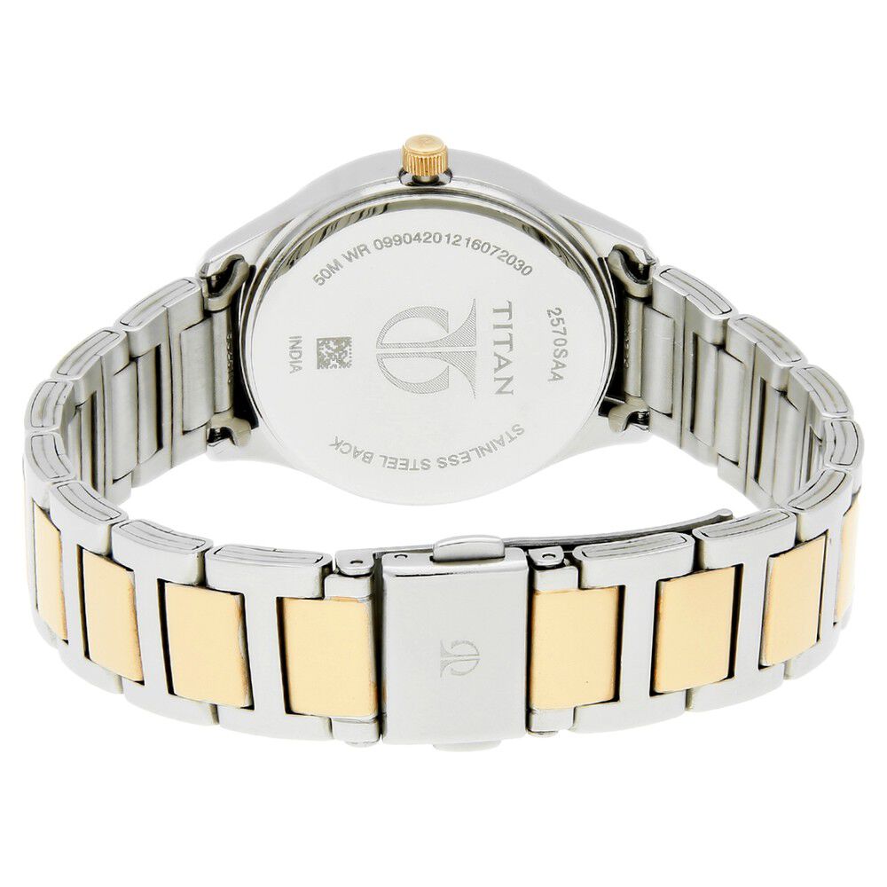 Titan Workwear Pink Dial Analog with Day and Date Stainless Steel Strap Watch for Women NS2570KM01