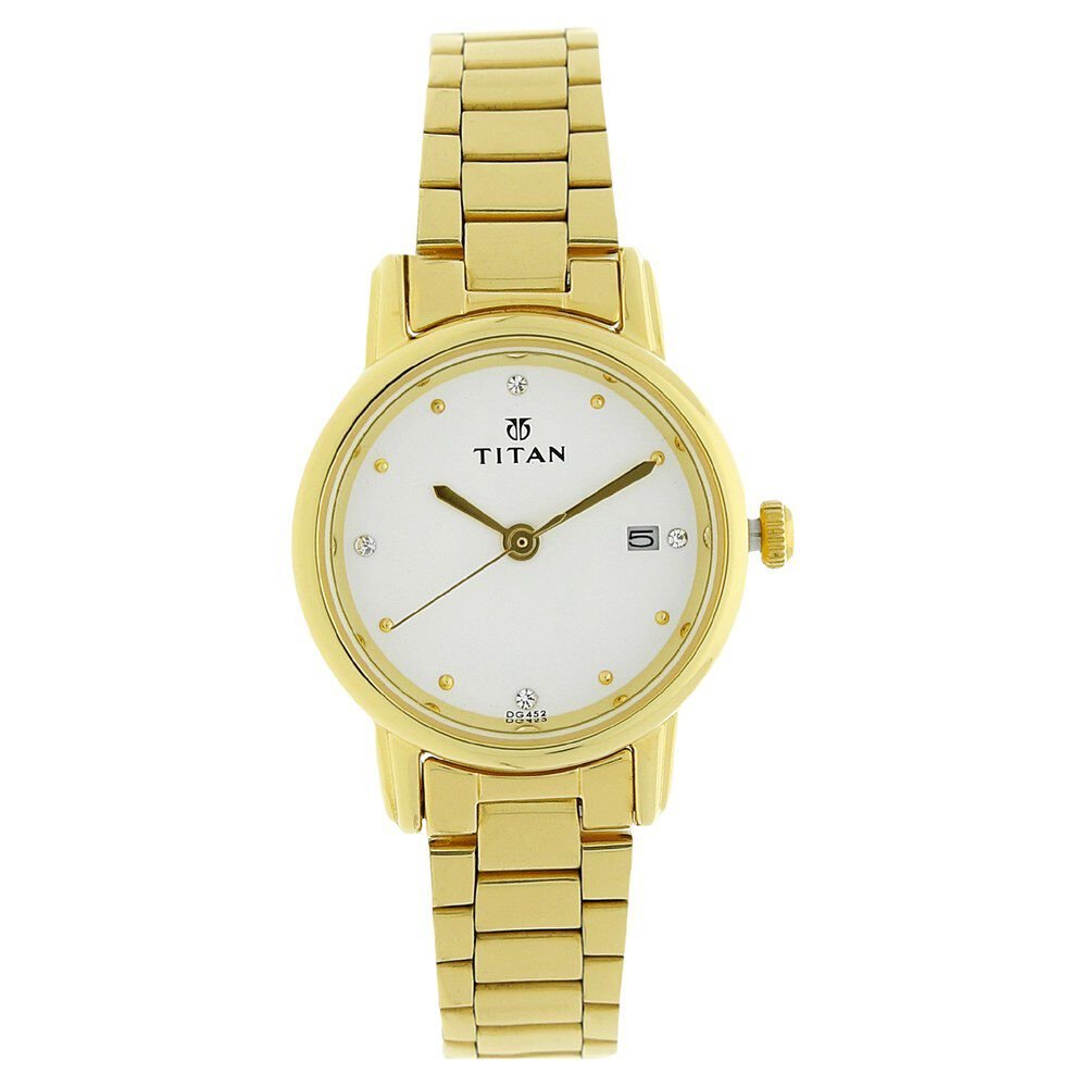 Titan Karishma White Dial Women Watch With Stainless Steel Strap - The Watch Factory ®