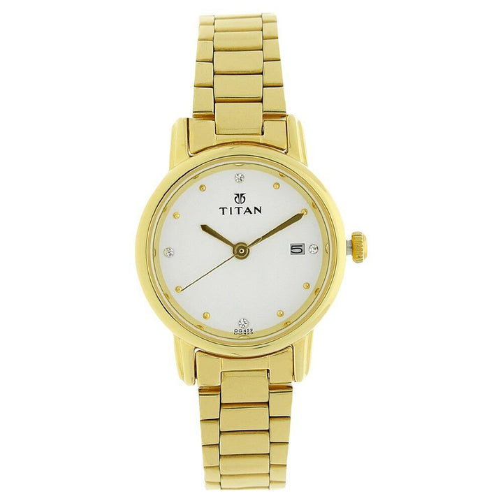 Titan Karishma White Dial Women Watch With Stainless Steel Strap - The Watch Factory ®
