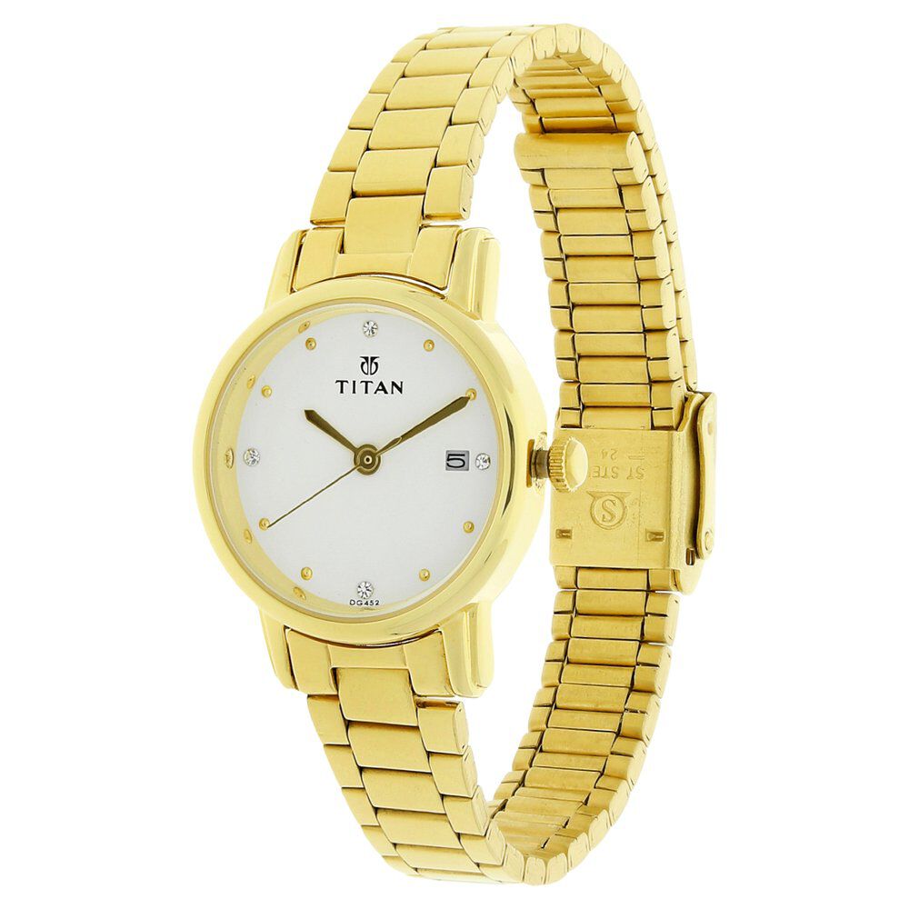 Titan Karishma White Dial Women Watch With Stainless Steel Strap - The Watch Factory ®